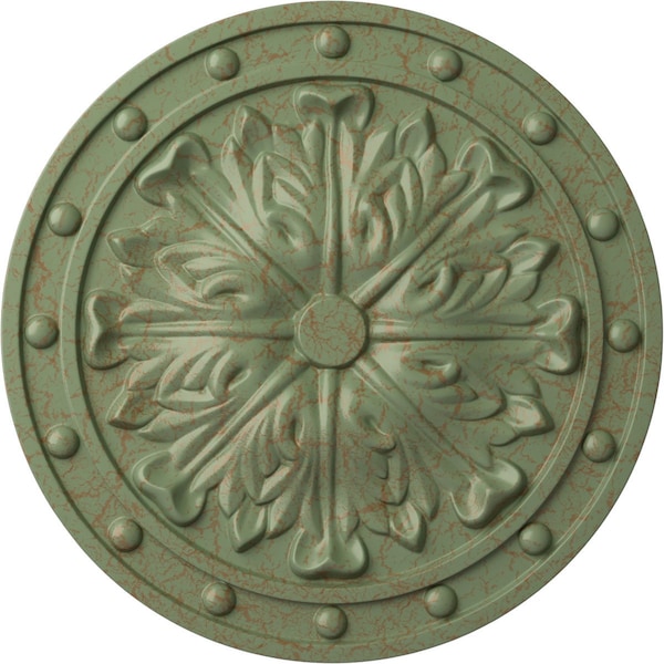 Ekena Millwork Foster Acanthus Leaf Medallion (Canopies up to 2 1/4"), 20 1/2"OD x 1 1/2"P, Cloud Burst Crackle CM20FOCBC - main